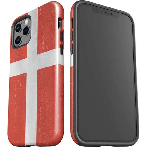 Denmark Flag Distressed iPhone 12 Pro Impact Case
